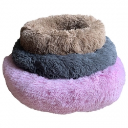 Relaxation Calming Dog Bed Donut Medium 24" or 60cm Hem And Boo